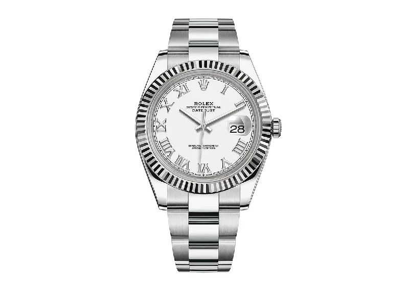 Rolex Datejust 41mm 126334 Oystersteel White Roman Dial