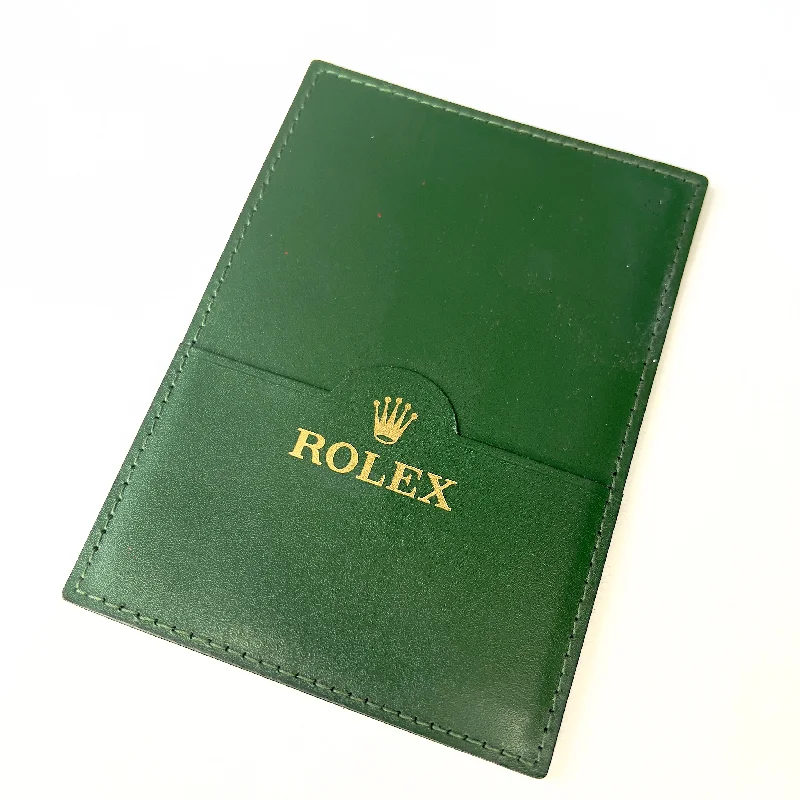 ROLEX Green Card Holder 4.75x3.5 inches