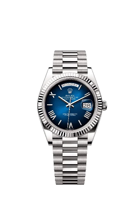 Rolex Day-Date 40 mm 228239-0076 President Fluted Blue Dial