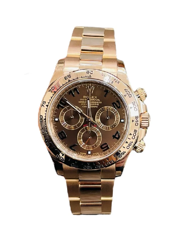 Rolex Daytona 116505 Rose Gold Chocolate Arabic Dial PreOwned