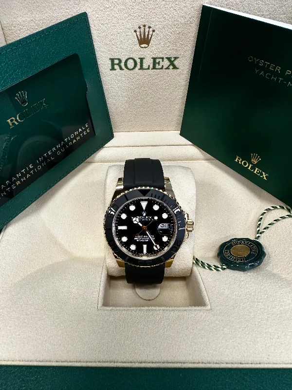 Rolex Yacht-Master 42mm 226658 Yellow Gold Oysterflex Black Dial