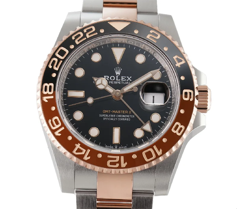 40mm Root Beer Steel And Everose Gold Ceramic Bezel Black Dial