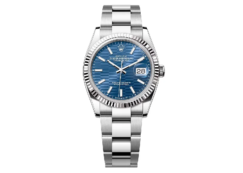 Rolex DateJust 36mm 126234 Oystersteel Oyster Blue Motif Dial