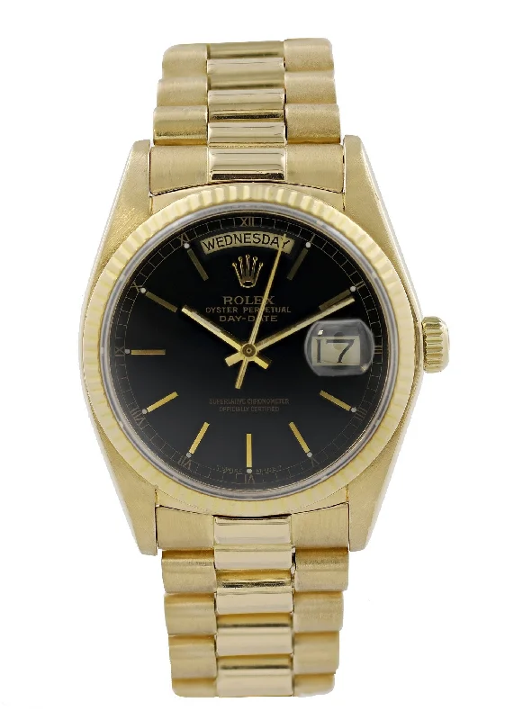 Rolex Day-Date President 18038 Yellow Gold Mens Watch Original Box