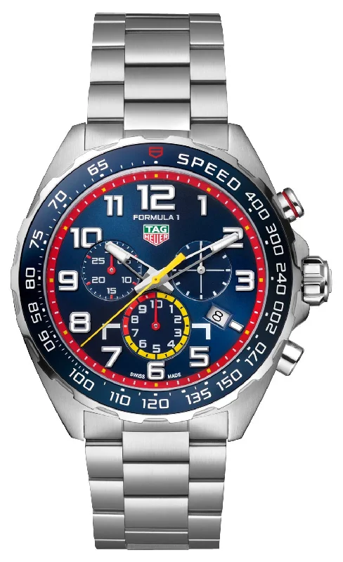 Special Edition TAG Heuer Formula 1 x Red Bull Racing Chronograph Stainless Steel Blue Dial Date Divers Quartz Mens Watch CAZ101AL.BA0842