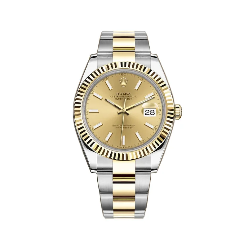 41mm Steel & Yellow Gold Champagne Index Dial Oyster Bracelet