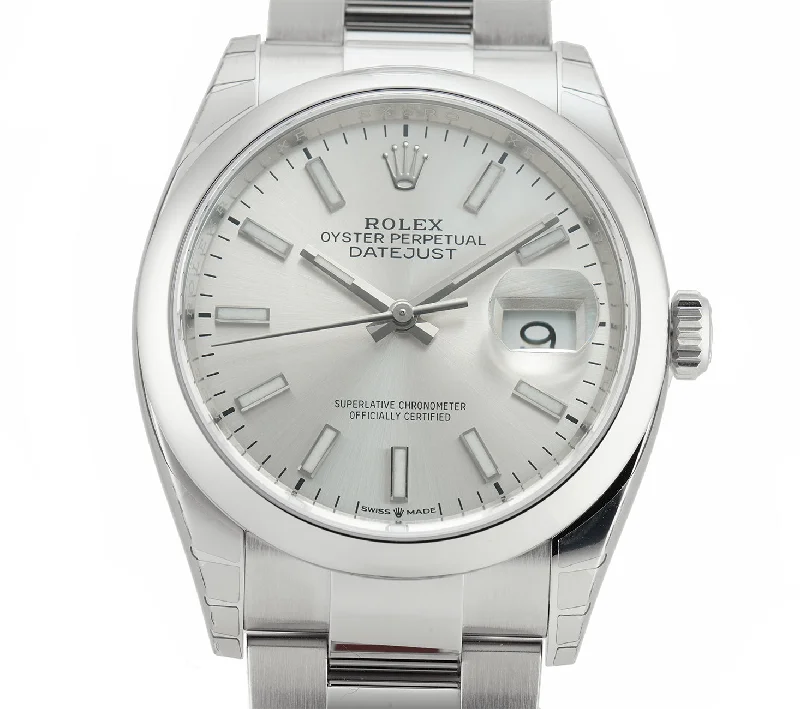 36mm Steel Silver Index Dial Oyster Bracelet