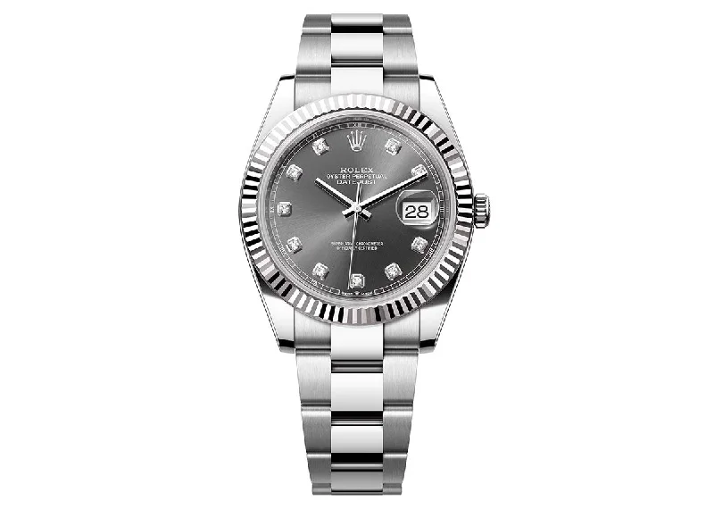 Rolex DateJust 41mm 126334 Oystersteel Oyster Slate Diamond Dial