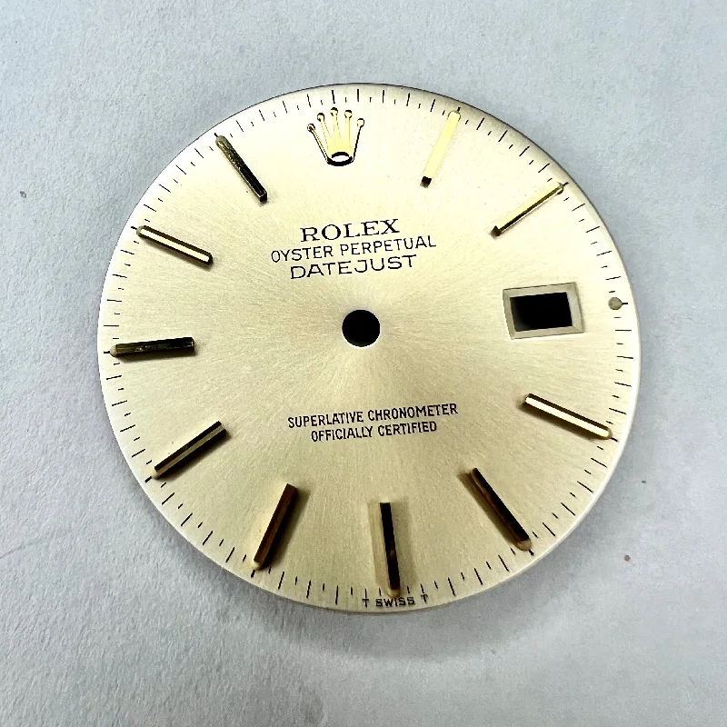 ROLEX 27.7mm Light Gold Color Gold Hour Markers DIAL for 36mm ROLEX DATEJUST