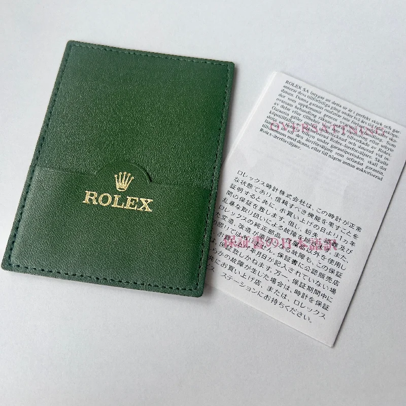 ROLEX Green Card Holder + Translation Booklet/Pamphlet