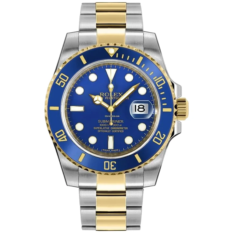 Rolex Submariner (Date) 40mm 116613LB-0005 Blue Dial, Worn 2018