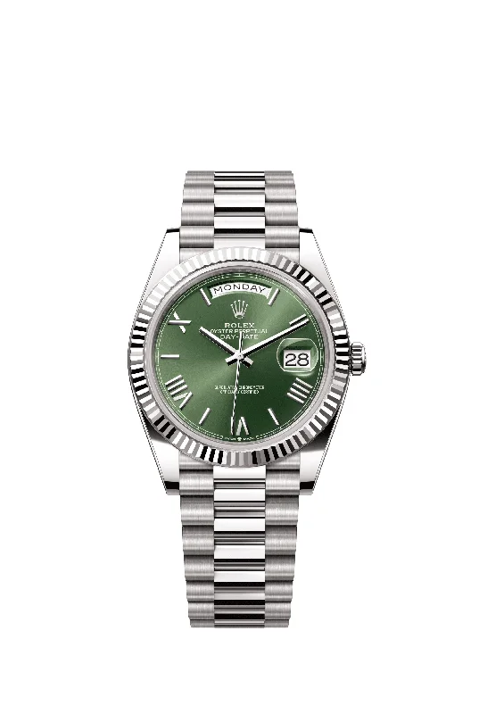 Rolex Day-Date 40 mm 228239 President Fluted Green Dial