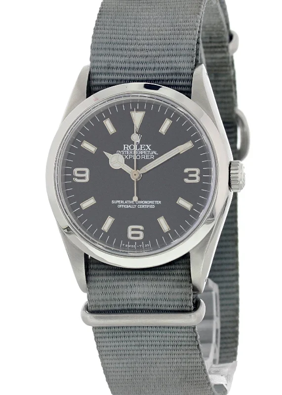 Rolex Oyster Perpetual Explorer 14270 Spider Dial Mens Watch