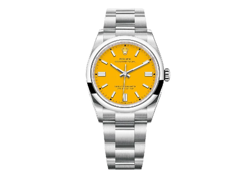 Rolex Oyster Perpetual 36mm 126000 Oystersteel Yellow Dial