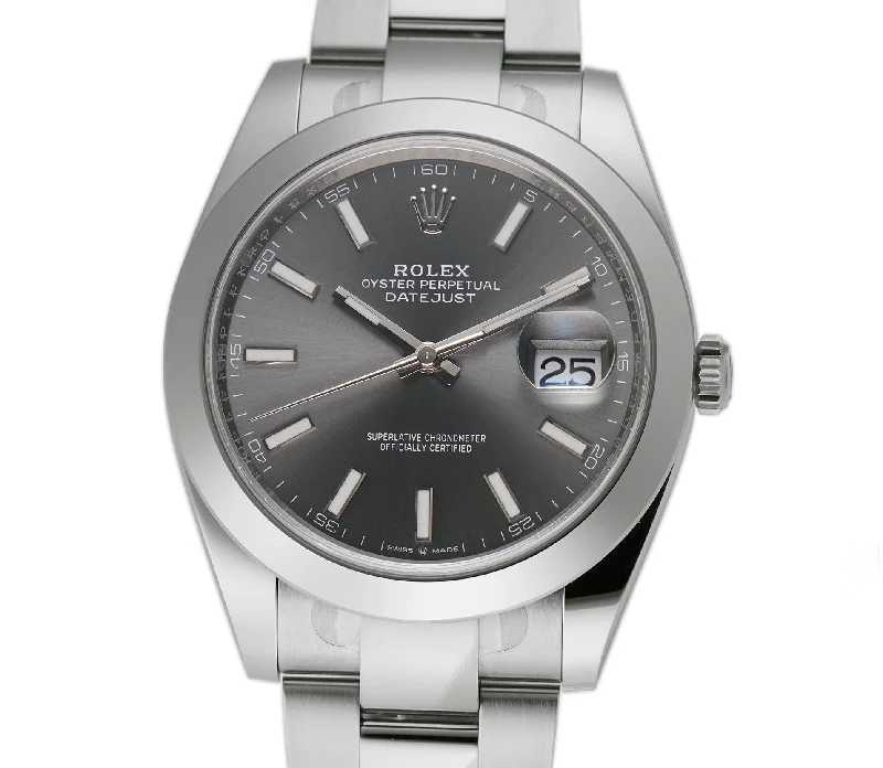 Steel 41mm Rhodium Index Dial Oyster Bracelet