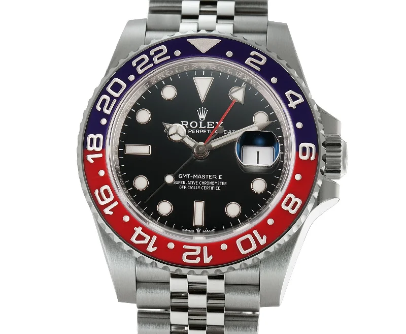 40mm Pepsi Red & Blue Bezel Stainless Steel Jubilee Bracelet