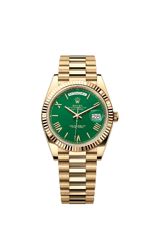 Rolex Day-Date 40 mm 228238 President Fluted Green Dial