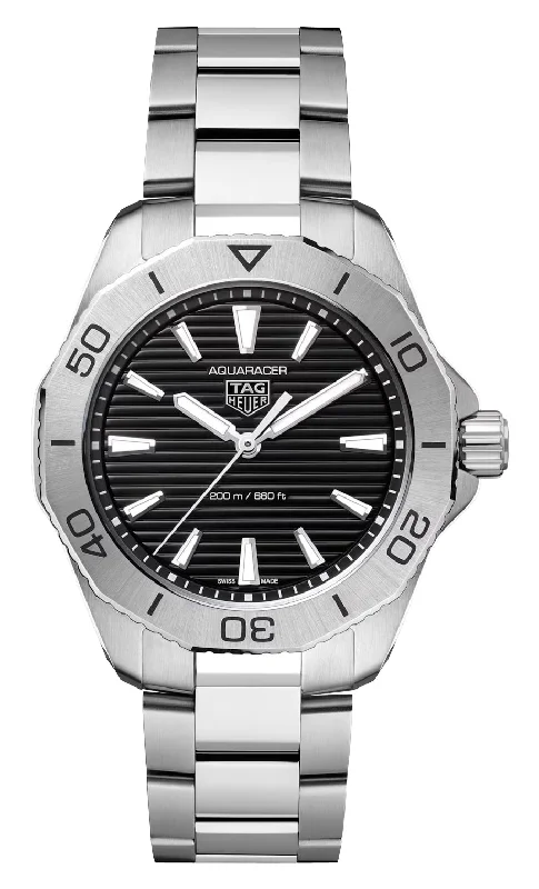 TAG Heuer Aquaracer Professional 200 Stainless Steel Black Dial Divers Quartz Mens Watch WBP1110.BA0627