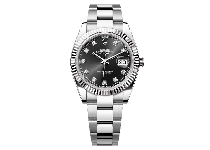 Rolex DateJust 41mm 126334 Oystersteel Oyster Black Diamond Dial