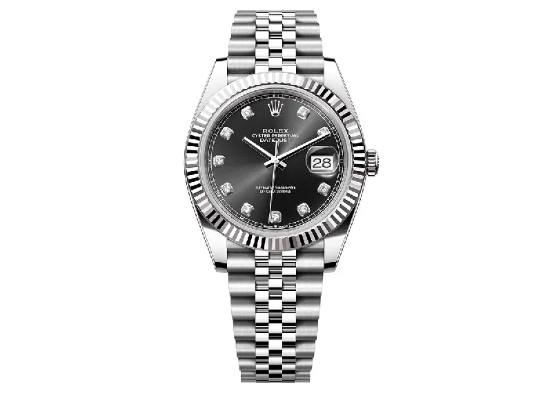 Rolex DateJust 41mm 126334 Oystersteel Jubilee Black Diamond Dial