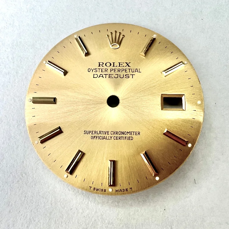 ROLEX 27.7mm Gold Color Gold Hour Markers DIAL for 36mm ROLEX DATEJUST