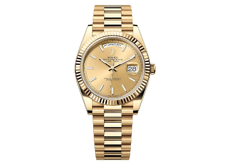 Rolex Day-Date 40mm 228238 Yellow Gold President Champagne Dial