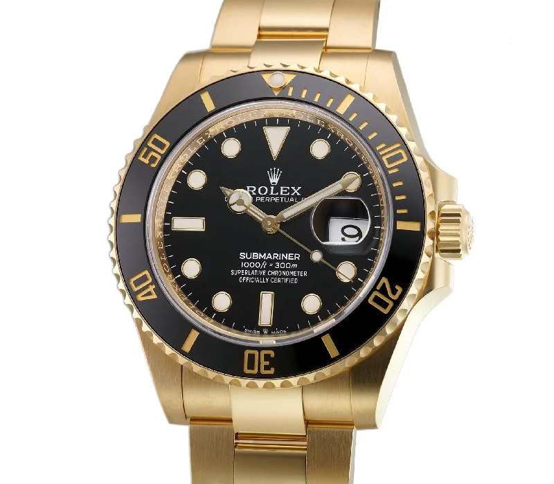 41mm 18k Yellow Gold Ceramic Bezel Black Dial