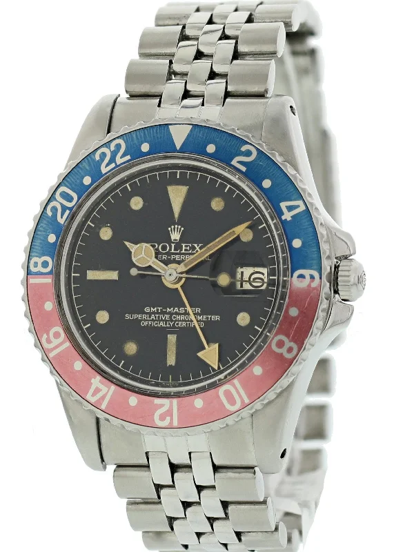 Rolex GMT Master 1675 Pepsi Bezel Mark 1 Dial Men's Watch