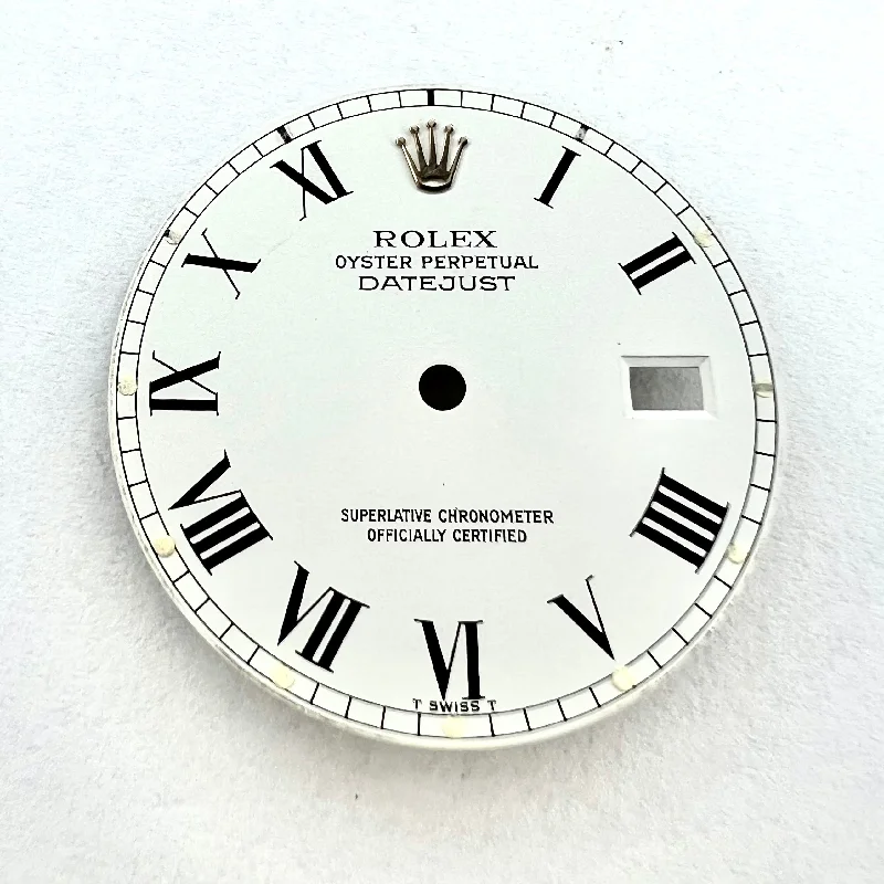 ROLEX 27.7mm White Color Roman Numerals DIAL for 36mm ROLEX DATEJUST