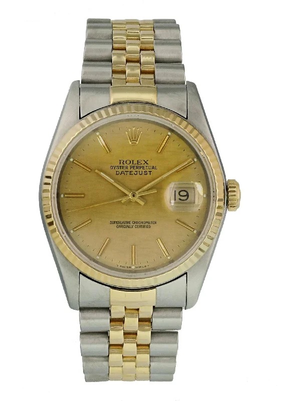 Rolex Datejust 16233 Linen Dial Mens Watch