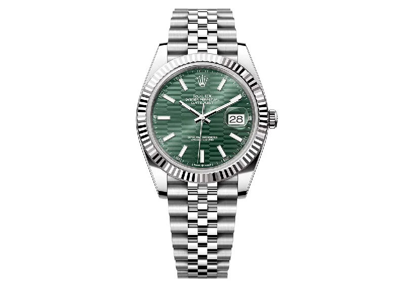 Rolex DateJust 41mm 126334 Oystersteel Jubilee Green Motif Dial