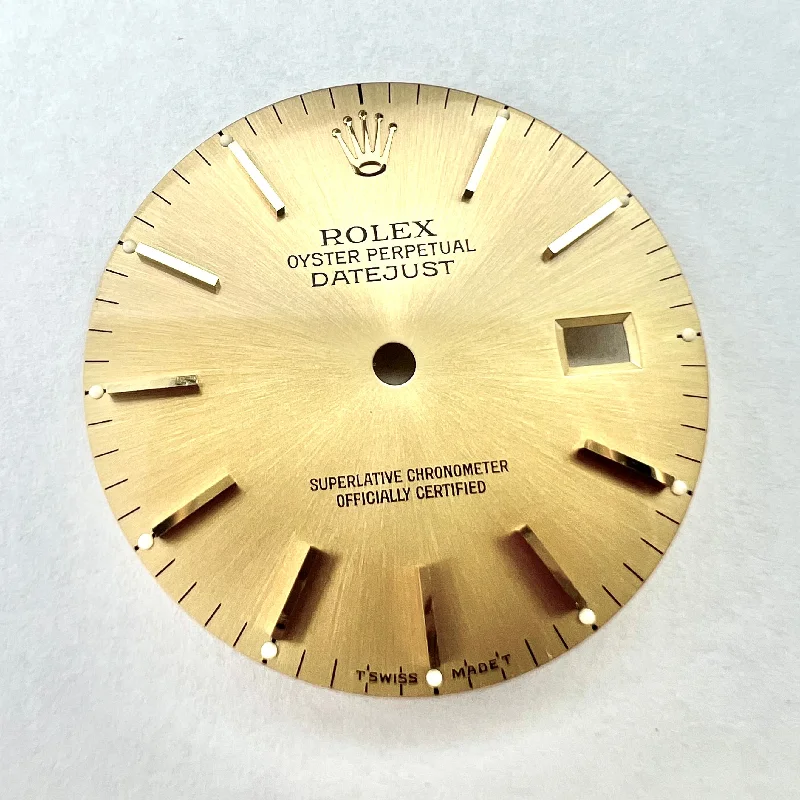 ROLEX 27.7mm Gold Color Gold Hour Markers DIAL for 36mm ROLEX DATEJUST