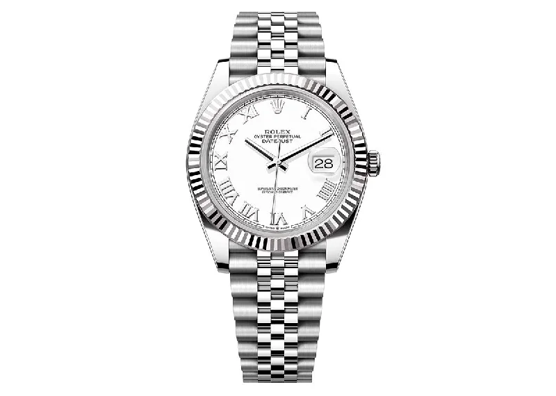 Rolex DateJust 41mm 126334 Oystersteel Jubilee White Roman Dial