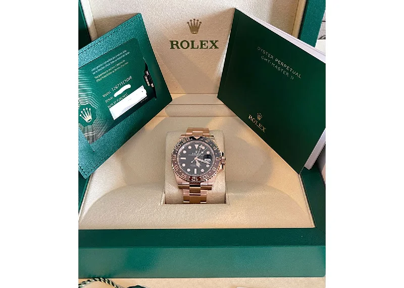 Rolex GMT-Master II 40mm 126715CHNR Everose Gold Oyster Black Dial