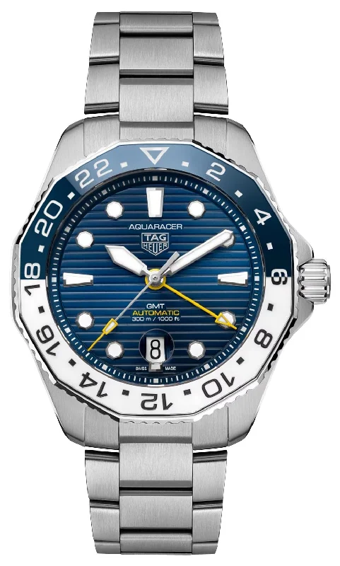 TAG Heuer Aquaracer Professional 300 GMT Automatic Stainless Steel Blue Dial Date Divers Mens Watch WBP2010.BA0632