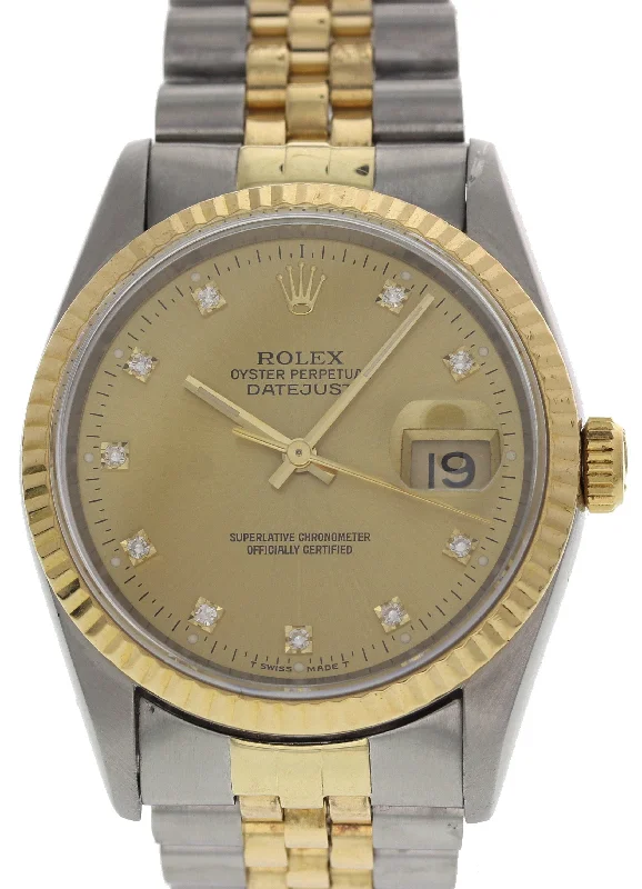 Rolex Oyster Perpetual Datejust Diamond Dial 16233