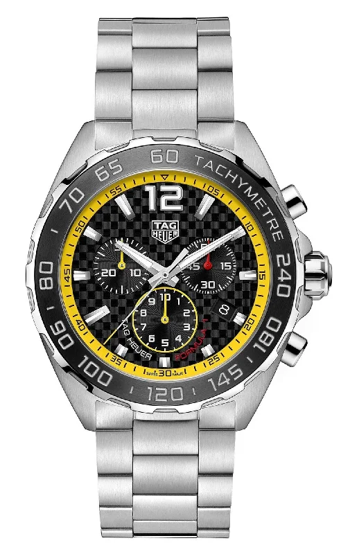 TAG Heuer Formula 1 Chronograph Stainless Steel Black Dial Date Divers Quartz Mens Watch CAZ101AC.BA0842