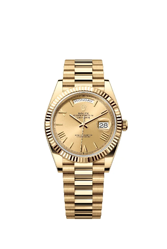 Rolex Day-Date 40 mm 228238-006 President Fluted Champagne Dial