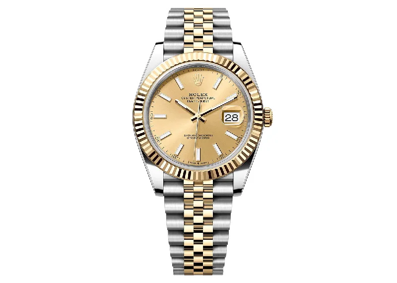 Rolex DateJust 41mm 126333 Oystersteel Jubilee Two-Tone Champagne Dial