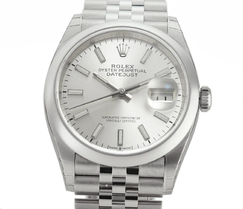 36mm Steel Silver Index Dial Jubilee Bracelet