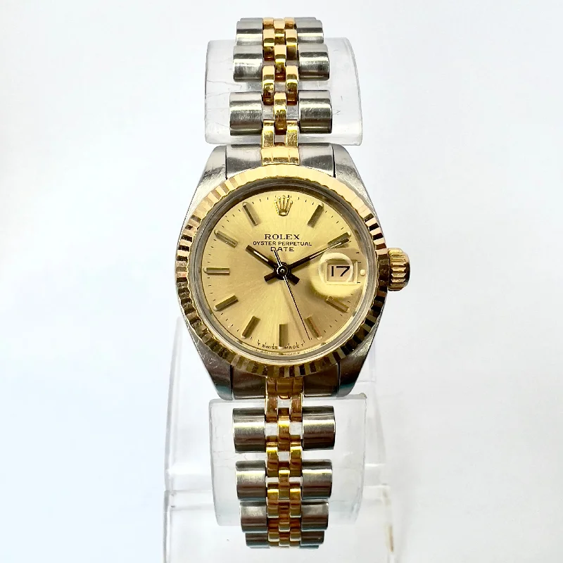 ROLEX Oyster Perpetual DATE Automatic 26mm 2 Tone Watch w/ Certificate