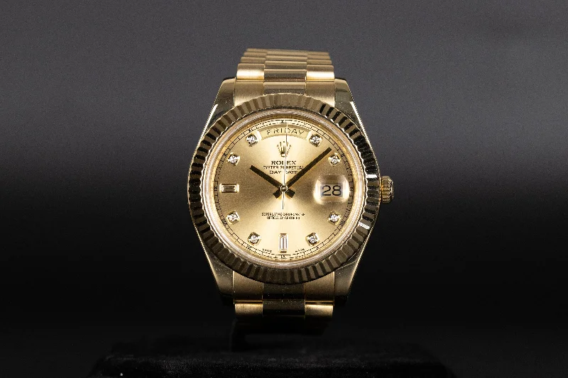 Rolex<br>218238 DayDate II Champagne Diamond Dial