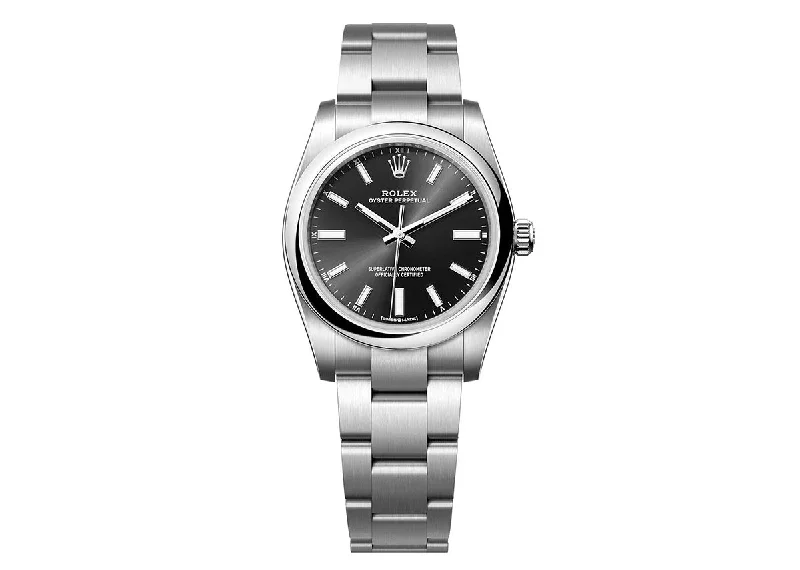 Rolex Oyster Perpetual 34mm 124200 Oystersteel Bright Black Dial