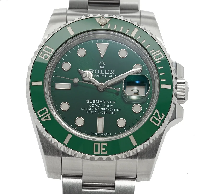 Stainless Steel Ceramic Green Dial 40mm Hulk