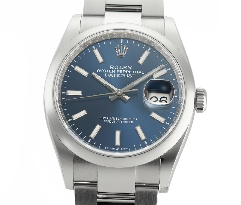 36mm Steel Blue Index Dial Oyster Bracelet