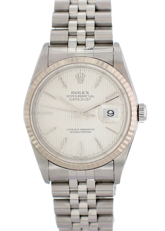 Rolex Oyster Perpetual Datejust 16234 Tapestry Dial Mens Watch