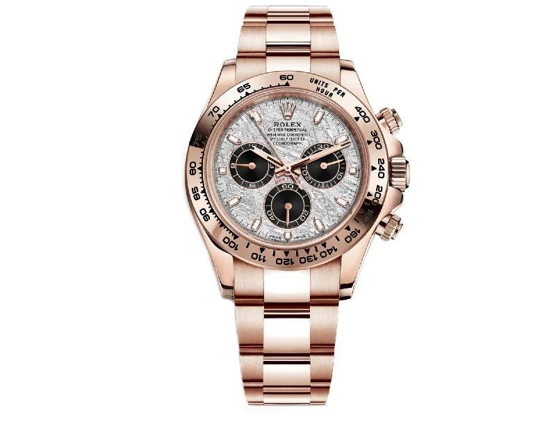 Rolex Daytona Rose Gold Cosmograph Daytona 40 Watch - Meteorite and Black Dial-Oyster Bracelet 116505