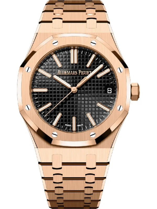 Audemars Piguet Royal Oak Rose Gold 41mm New 2023 Black Dial 15510OR.OO.1320OR.04