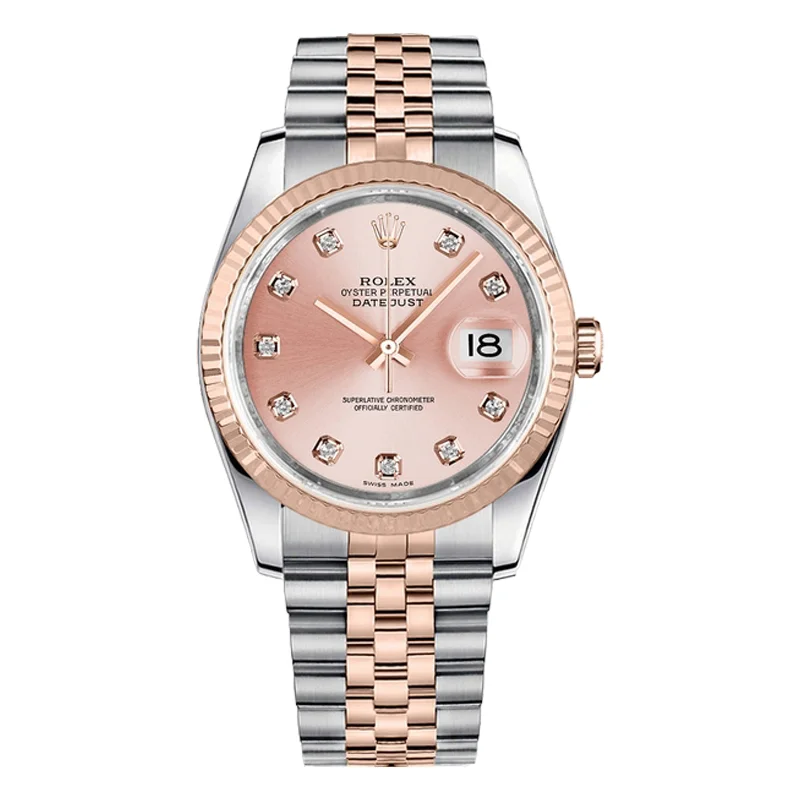 Rolex Datejust 36mm 116231 Rose Gold, Rose Pink Diamond Dial, Unworn 2013