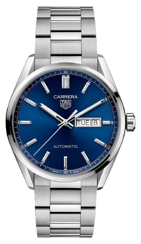 TAG Heuer Carrera Automatic Stainless Steel Blue Dial Day/Date Mens Watch WBN2012.BA0640